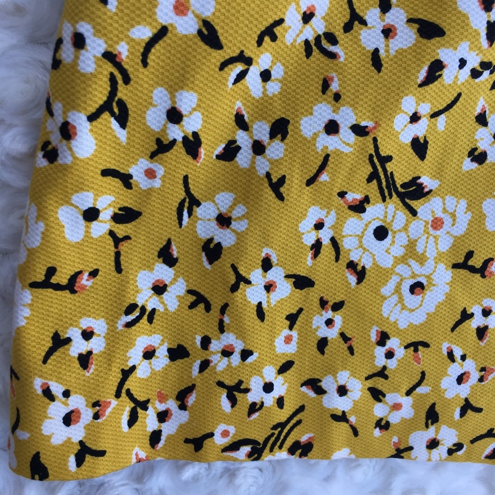 ZARA Trafaluc yellow floral shift dress - Picture 7 of 8